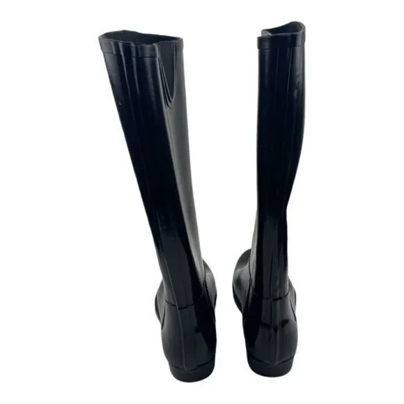 COUGAR WOMENS Black Rider Tall Waterproof Rubber Rain Boots US 6M - Picture 5 of 13